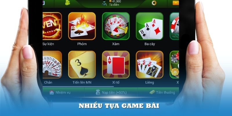 Game bài trực tuyến có nhiều tựa game phổ biến